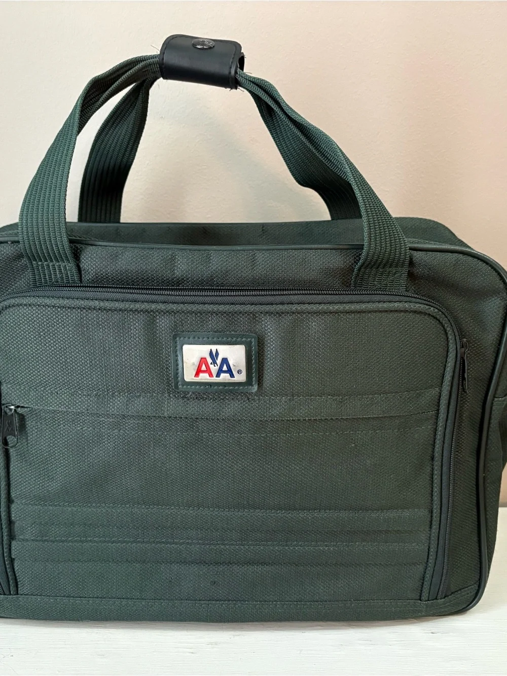 Corporate Dark Green Laptop Briefcase with Airline Logo
